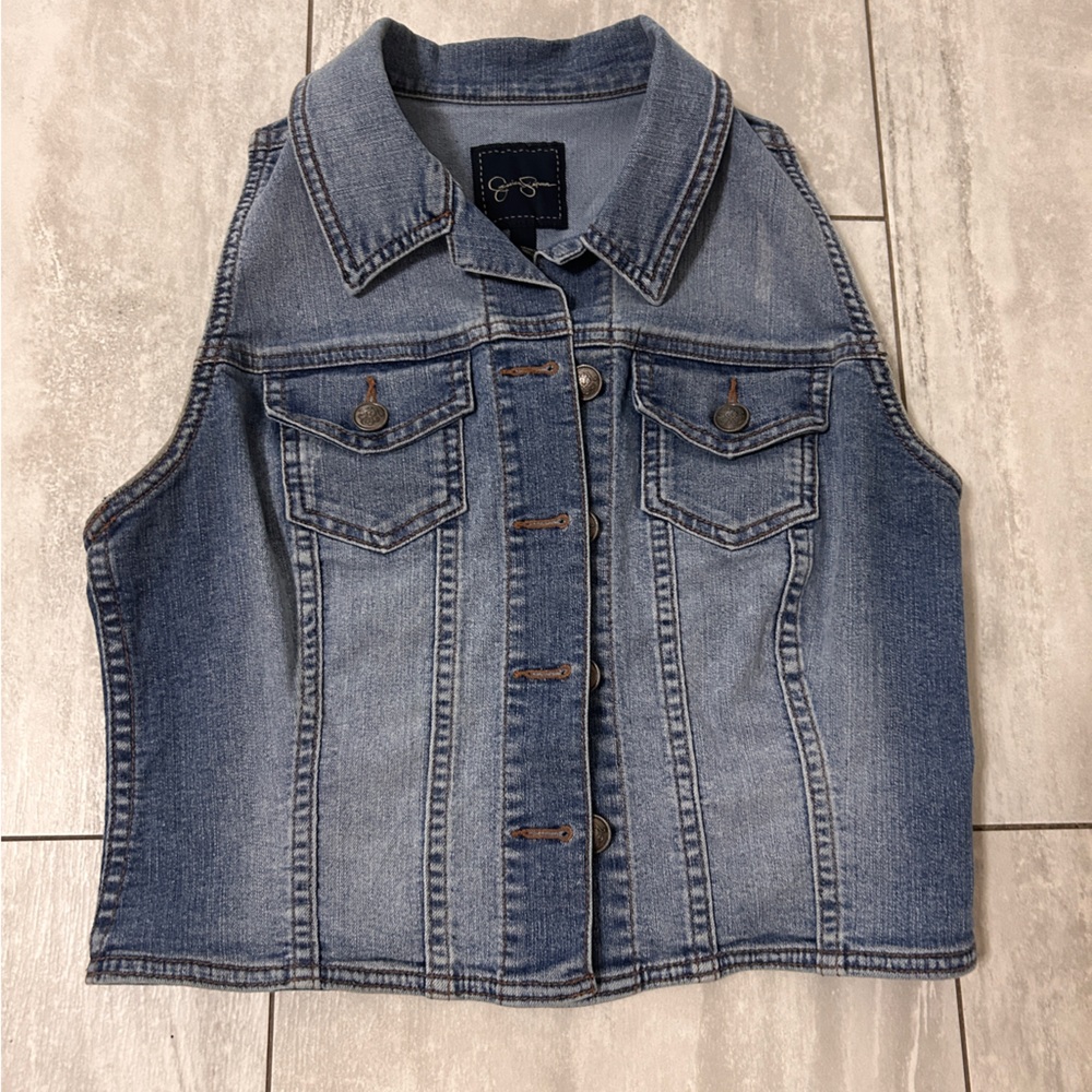 Jessica Simpson denim vest size Small